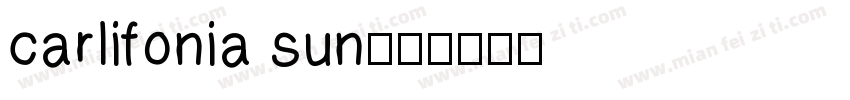 carlifonia sun字体转换